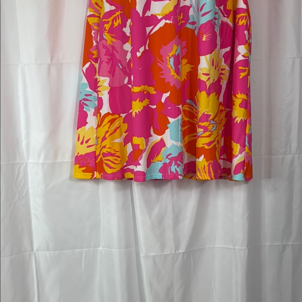 Rudy Connally Orange & Flora Multi-Color Sheath Dress - Picture 4 of 10